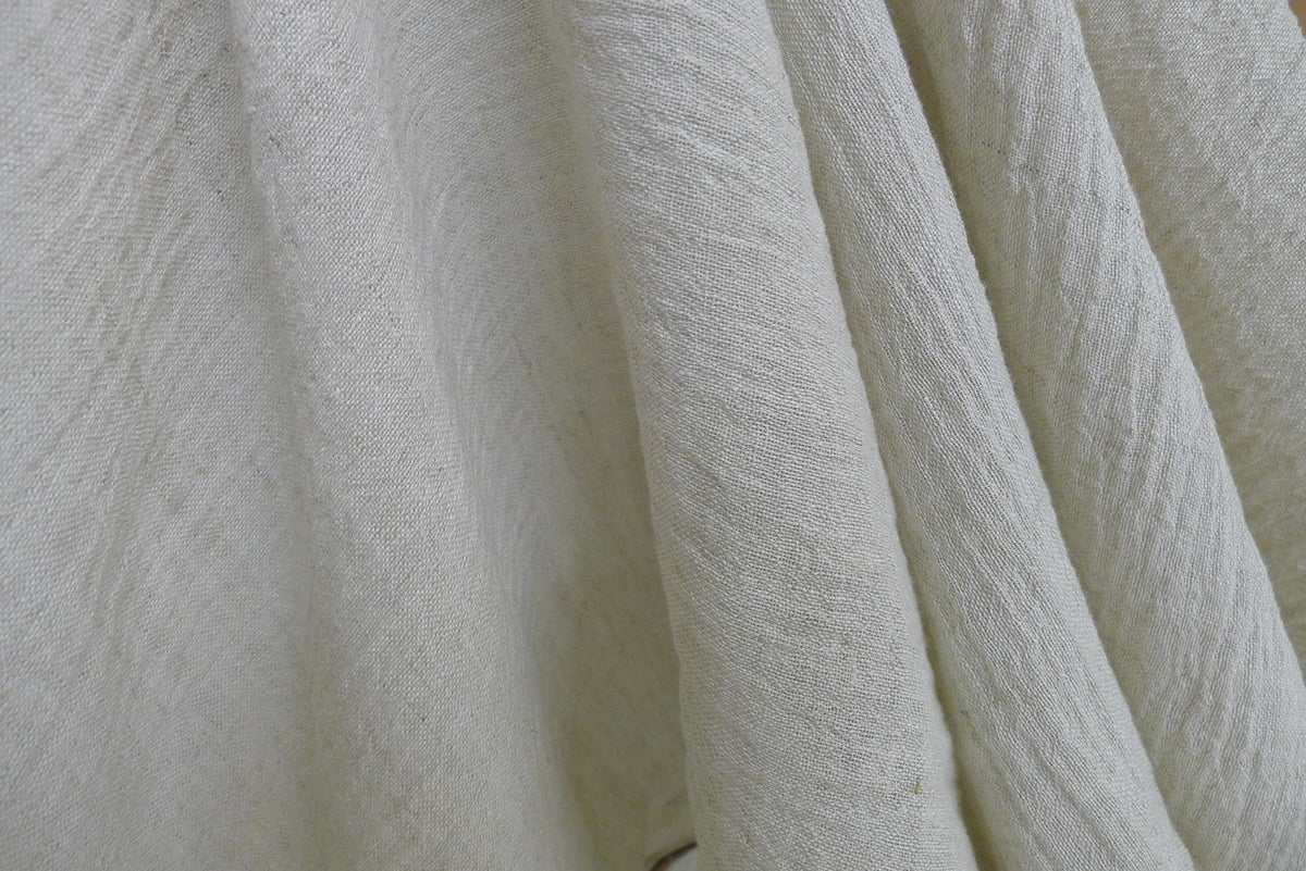 String/White Crinkle Linen