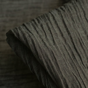 Portsea Olive Crinkle Linen