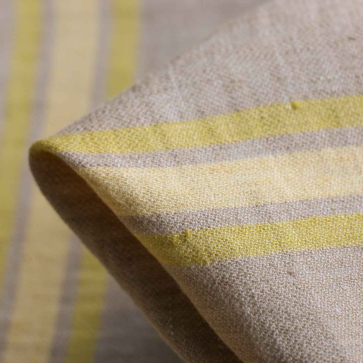 Puglia Giallo Stripe Linen