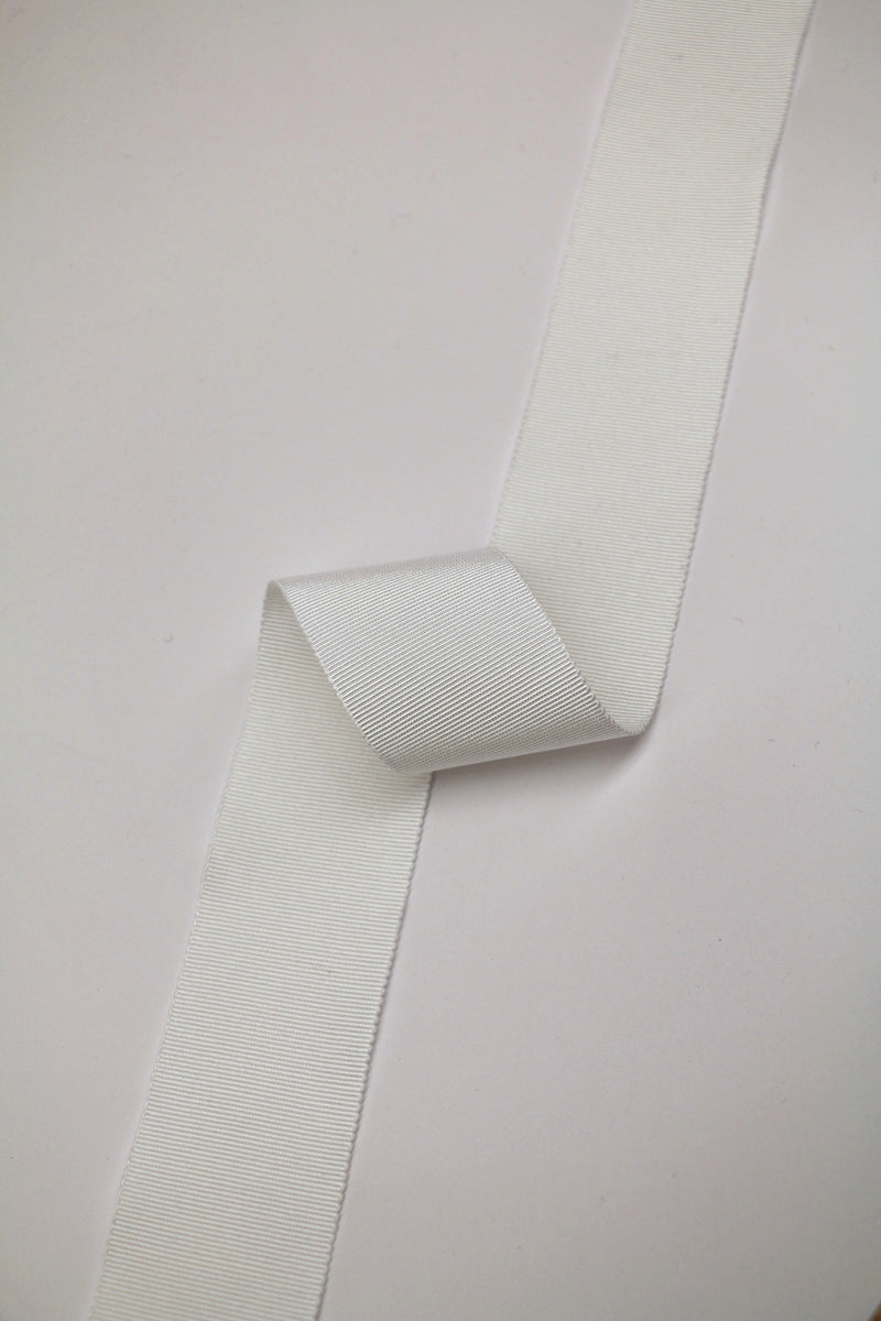 40mm Grosgrain Ribbon - White